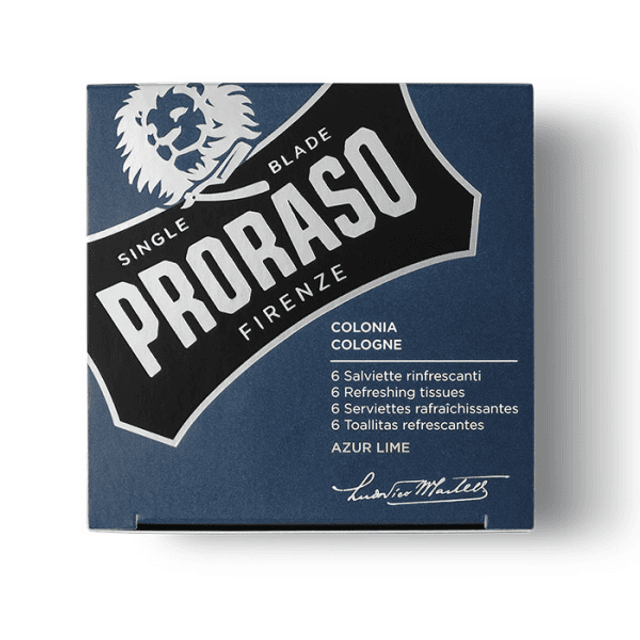 Proraso hajustettu kosteuspyyhe Azur Lime